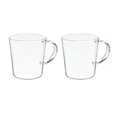 HARIO(ハリオ) ストレートマグ 2個セット 300ml コーヒー ティー グラス 電子レンジ・食洗器OK 耐熱ガラス 日本製 SRM-1824
