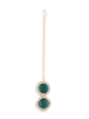 Juego de joyas de latón chapado en oro con piedras DMZ-1076 talla S