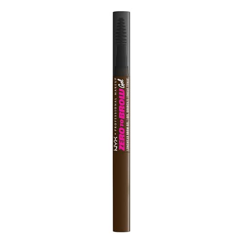 NYX Professional Makeup Gel à Sourcils Teinté Zero To Brow, Jusqu'à 2 Jours de Tenue, Sans Transfert ni Tache, Teinte : Chocolate (06)