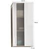 Armadietto Pensile Trendteam - 37x76x28 Cm, Bianco Lucido, Con Ripiano, Montaggio A Parete