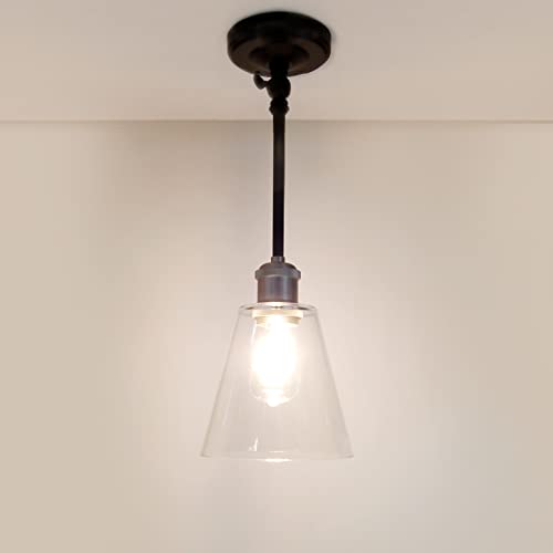 Dream Lighting Rv Interior Led Pendant Light Fixture With Replace Bulb For 12V Trailer Kitchen Island Hanging Lamp, Directional Lighting-Matte Black, 3500K, 17Inch, No Switch #TOP4