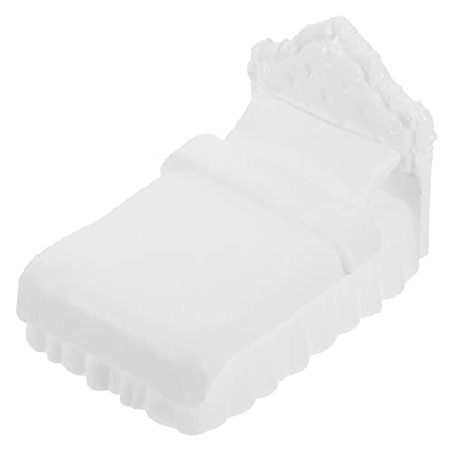 Vaguelly Mini Cama de la casa Cuna muñeco Mobiliario Mini Mueble Mini Cama Mini mobiliario muñeca Cama Doble Mini Cama de muñeca Mini casa Cama Doble Mini Modelos de Muebles el plastico