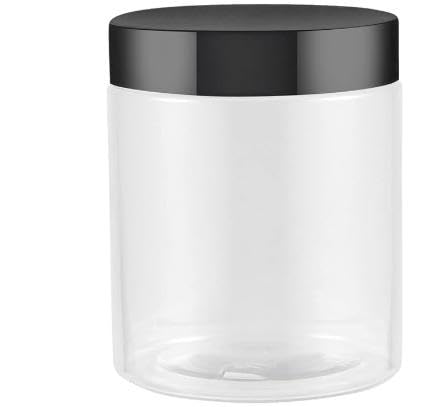 Confezione da 40 barattoli in plastica da 250 ml con coperchio, contenitori vuoti a bocca larga, contenitori ermetici per spezie, melma, cosmetici, artigianato fai da te