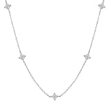 Arecobticy Collar con colgante chapado en oro de 14 quilates con circonita brillante, cadena de cuello de cuatro capas, talla única, como se describe, como se describe