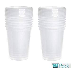 25 Contenitori Per Alimenti In Plastica 950 Ml Con Coperchio, Adatti A Microonde E Freezer, Riutilizzabili, Trasparenti
