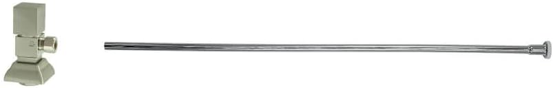 TOILET SUPPLY KIT CONSISTS OF: 1- MT5004 ANGLE V ALVE 1-MT436X 3/8" X 20" RIGID SUPPLY TUBE SATIN CHROME