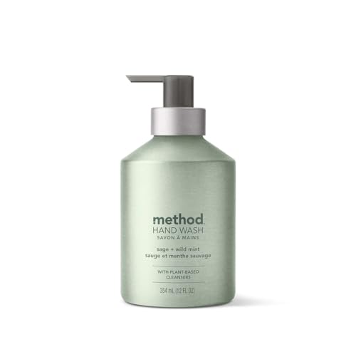Method Premium Gel Hand Soap Reusable Aluminum Bottle Sage + Wild Mint 12 oz (Pack of 1)