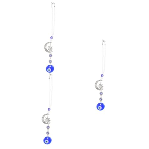 Suspension mauvais œil voiture : lot de 3 amulettes bleues pour rétroviseur intérieur