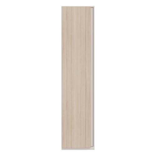 Forte PANOPTIK Kleiderschrank 50, schmaler, moderner Schrank für kleinere Zimmer, 1-türig, Holzwerkstoff, Kaschmir|Beige|Riva Eiche Holzdekor, 48 cm breit x 210,5 cm hoch x 54,2 cm tief