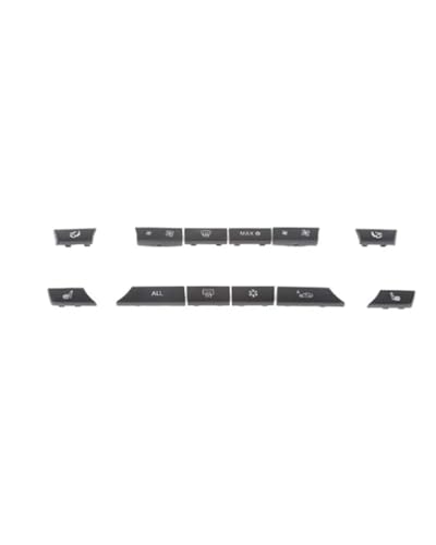 Temperature Adjustment Knob Air Conditioning AC Control Switch Button Climate Control HVAC (1 Set in Silver)