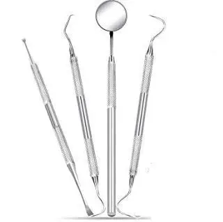 Forgesy Diagnostic Set Of Dental Tools- Included Anti Fog Mirror, Tartar Scraper, Dental Pick, Dental Scaler