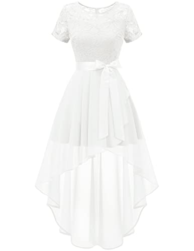 Wedtrend Kleid Frühling Abschlusskleid Weiss Hochzeit Kleid Damen...