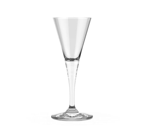 PEGANE Lot de 6 verres à vin porto ou apéritif, verre transparent à pied 7.5cl - Dimension : 6.3x15.1cm