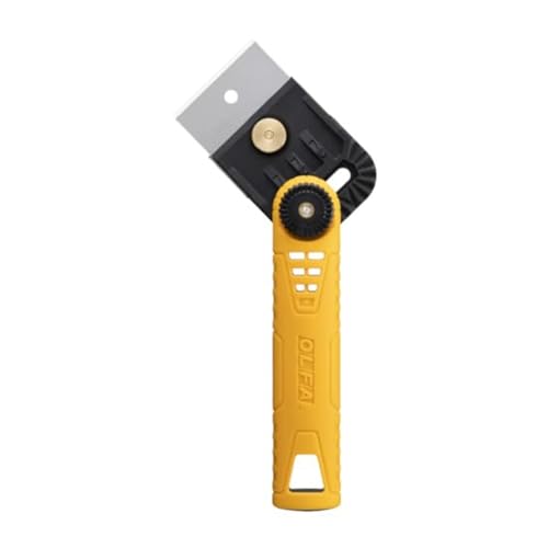 OLFA Grattoir multifonction avec tête réglable (BTC-1/DX) – Outil de grattoir en acier inoxydable avec poignée antidérapante pivotante pour verre, peinture, sol, lame de rechange : BTB-1