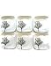 Corelle Dinnerware Dessert Plates Set, Square Timber Shadows 6.5" Perfect Size For Dessert, (Set of 6)