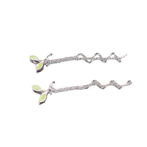 Boucles d'oreilles à feuilles de style S925 légères et polyvalentes pour femme