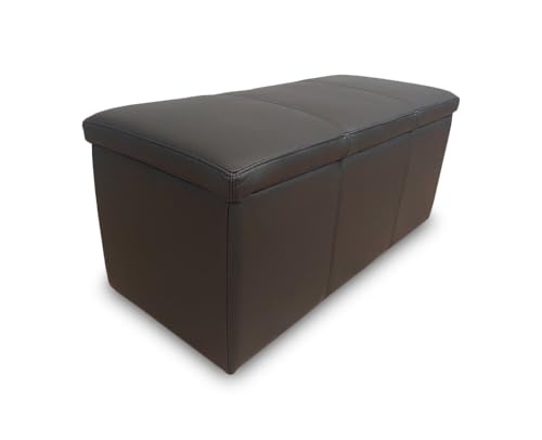 Quattro Meble Schwarz Echtleder Bank Polsterhocker aufklappbar mit Stauraum Lederbank Sitzhocker Rindsleder Sitzwürfel Fußhocker Echt Leder Puff (B40 x H40 x L90 cm) Quattro Meble Schwarz Echtleder Bank Polsterhocker aufklappbar mit Stauraum Lederbank Sitzhocker Rindsleder Sitzwürfel Fußhocker Echt Leder Puff (B40 x H40 x L90 cm)