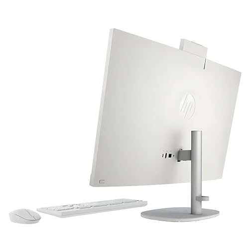 Image of HP 27 inch FHD Touchscreen All-in-One Computer - Intel Core Ultra 7 155U up to 4.8GHz, 32GB DDR5 RAM, 1TB NVMe SSD, Intel Iris Xe Graphics, 1080P Webcam, Wireless Keyboard & Mouse, Windows 11 Pro, White