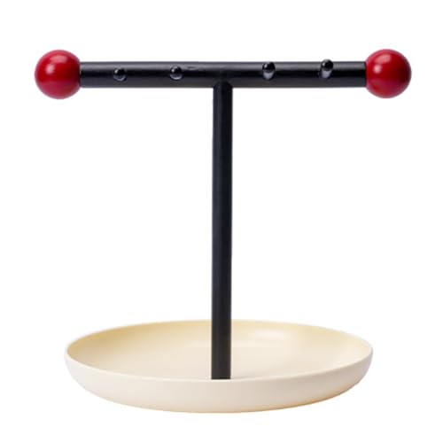 LOLPALONE Bandeja de Almacenamiento para Decoración del Hogar: Organizador de Joyas, Estante para Colgar Llaves, Solución de Almacenamiento para la Entrada, Color Negro
