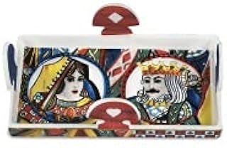 PORTABICCHIERI IN PORCELLANA REGINA DI CUORI