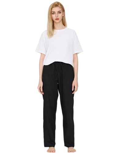 Image of CYZ Women's 100% Cotton Woven Poplin Sleep Pajama Pants