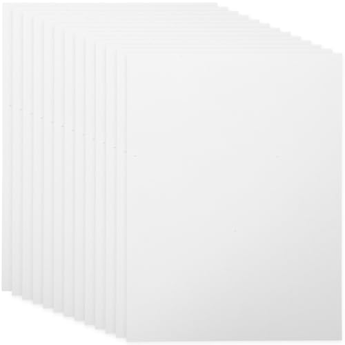 OFFIGAM 50個 白カードストック 画用紙 厚手クラフト用紙 手作り工作用 印刷対応 手切り画用紙 家 教室用クラフト素材