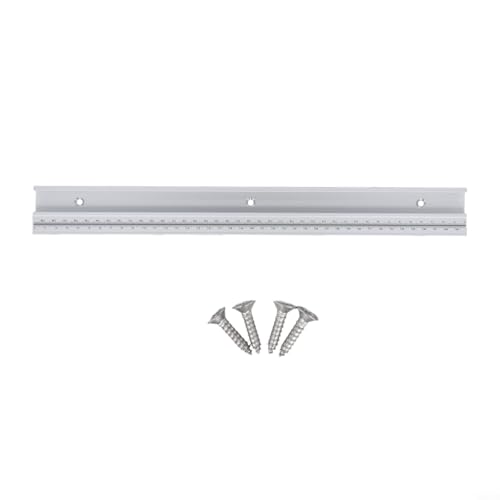 Riel de aleación de aluminio en T para carpintería con escala, 400 mm, 500 mm, 600 mm, compatible con pernos en T y abrazaderas de liberación rápida para T (400 mm)