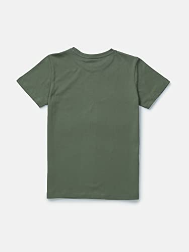 Image of PALM TREE Boys Green Printed Knits Elasticated Bermuda