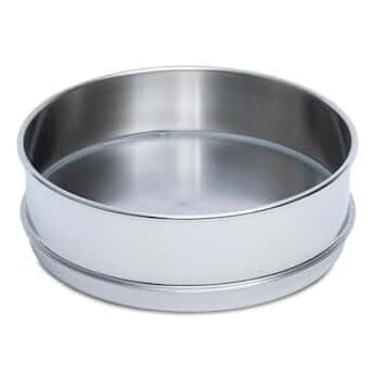 W.S. Tyler 8493 Receiving Pan with Fitted Rim for Nesting 8" Stainless Steel Sieves, Full Height