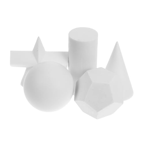 Artibetter 5個 ジオメトリ樹脂模型点 ミニマリストホワイト彫像 描画練習用スケッチ模型 耐久性のある模擬膏形状美術教具