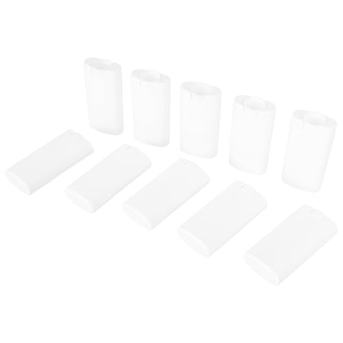 ULTECHNOVO Tubos para Desodorante Transparentes Blancos Paquete de 10 Unidades Botellas Compactas de Plástico para Almacenamiento Portátil de Cremas y Bálsamos Recipientes Prácticos y