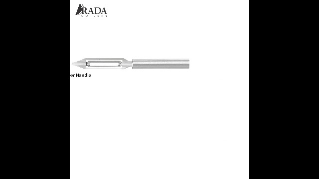 Rada Cutlery Vegetable Peeler (R132), 1.75" Stainless Steel Swiveling Blade, Made in USA, Silver Handle