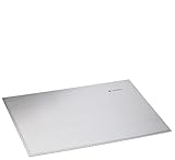 Zassenhaus Küchenarbeitsbrett Edelstahl 43,5 × 32 cm Arbeitsplatte aus Edelstahl mit Skalierung Schneidebrett für Teig und Fleisch antibakeriell und hygienisch Edelstahl Schneidebrett 064605