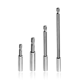 Moyata 4 Stück Verlängerungsstange Bohren, Magnetbohrer Schraubendreher Bit Halter Set, 1/4 zoll- Sechskant Bohrerverlängerungssatz, Verlängerung Halterung für Schraubendreher Bohrer, 60/75/100/150mm