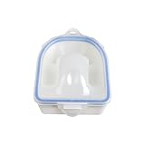 Harilla Bandeja profesional para remojo de uñas, mantiene caliente, herramienta para decoración de uñas, quitaesmalte de uñas en gel para uso doméstico, azul