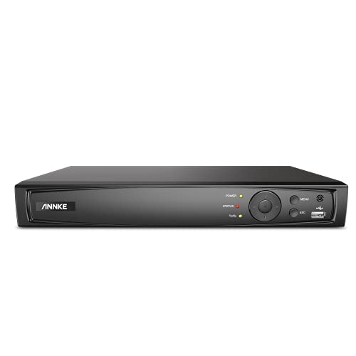 ANNKE 4K PoE 8CH NVR,PoE Network Video Rekorder, H.265+ Kompression Videoüberwachung für 8MP/5MP/4MP/1080p HD IP Kamera, unterstützt Alarm-Push, Mehrfach-Login-Schutz