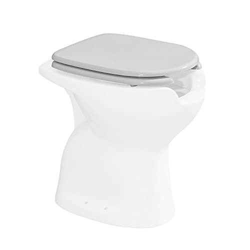 Inbagno Sedile WC Disabili con Ciambella e Cerniere
