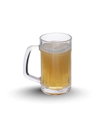 Image of Table & Tale Americano Line 340 ml Beer Mug Set of 12 from Brazil | Crystal Clear Beer Mug | Ideal for Beer, Cocktails, Mocktails, Cold Drinks & Other Beverages