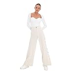 TRENDYOL Damen Gerade Weites Bein Hohe Taille Hose Pants – Bild 3