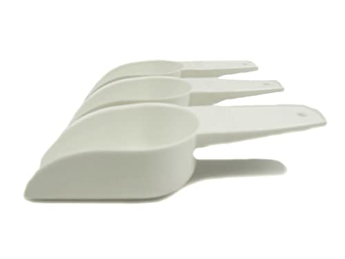 Tupperware Baking Flour Scoop (3) White Flour Sugar Baking Aid Kitchen Aid 6386
