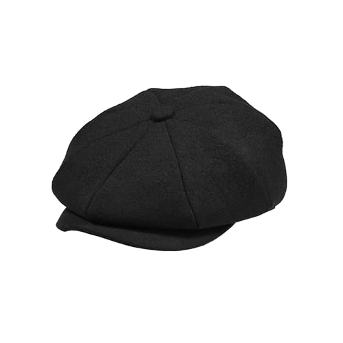 Image of KUJUHA Wool Newsboy Cap for Men Flat Irish Cabbie Ivy Gatsby Newsboy Driving Hat Hunting Cap