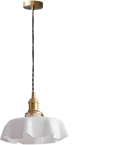 Colorful Glass Pendant Light Nordic Modern Brushed Brass Chandelier Adjustable