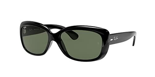 Ray-Ban RB4101 Sunglasses Bundle: RB 4101 JACKIE OHH 601 Jackie Ohh Black Dark Green and Eyewear Cleaning Kit