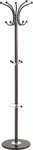 HAKU Porte-manteau marron, chrome, marbre, métal Porte-manteau - Dimensions : H 171 x Ø 39 cm, style : moderne