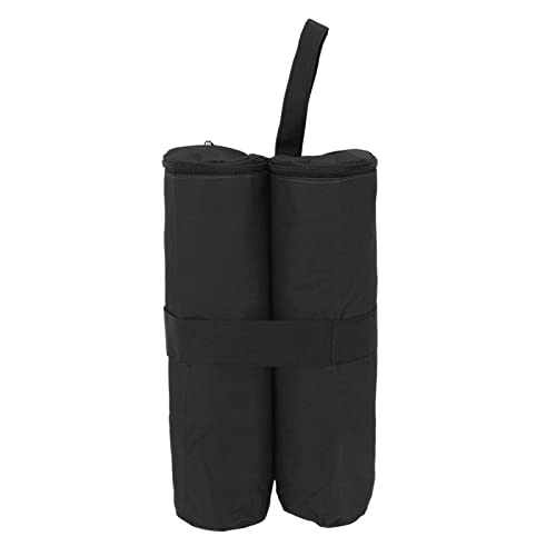 Bolsa de para Tienda de campaña, diseño de Gancho y Bucle, Bolsa de Peso para Tienda, Bolsas de fijas para Tiendas al Aire Libre, toldos, sombrillas (Negro)