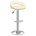 vidaXL Stołek barowy, kremowy, obity sztuczną skórą