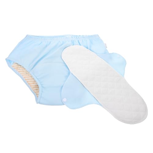 Yardenfun de Algodón para Adultos Ropa Interior para Incontinencia Lavable y Reutilizable Diseño Antidesbordamiento para Personas Mayores Talla Azul Absorbente y Transpirable