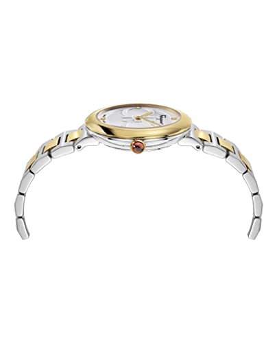 Ferragamo Ferragamo Chic Collection Luxury Womens Watch Timepieces with a Two Tone Bracelet Featuring a Gold Case and a Silver Dial2