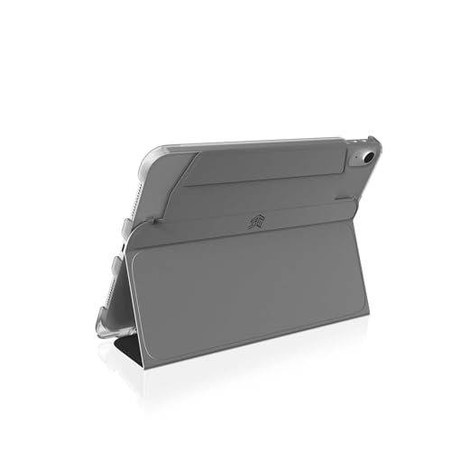 Image of STM Dux Plus Case for iPad 10.9 inch (10th Gen) - Black | Transparent Back Panel, Apple Pencil Compatible, Military-Grade Drop Protection, Magnetic Closure, Slim & Durable Protective iPad Cover