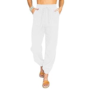 WJANYHN Mode Meerdere kleuren effen kleur Casual broek vrouwen hoge taille Lace-Up bijgesneden broek